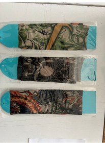 Resim Enhavalı 3 Çift 6 Adet Giyilebilir Dövme SLEEVES Tattoo Çorabı 