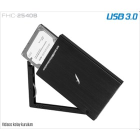 Resim Frisby Fhc-2540B 2.5 Sata Vidasız Harici Harddisk Kutusu Usb 3.0 