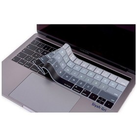 Resim Macbook Pro Klavye Koruyucu Touchbarlı Us To Tr Ombre A1706 A1989 A2159 A1707 A1990 Uyumlu Siyah Gri 