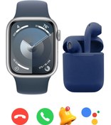 Resim BGGTech Iphone 13 Pro Max Uyumlu Watch 9 Series T900 Pro Max Akıllı Saat + i12 Bluetooth Kulaklık 