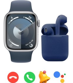 Resim BGGTech Iphone 13 Pro Max Uyumlu Watch 9 Series T900 Pro Max Akıllı Saat + i12 Bluetooth Kulaklık 
