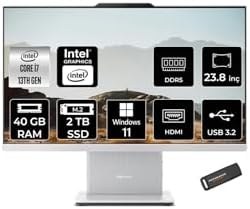 Resim LENOVO IdeaCentre 24IRH9 i7 13620H 40GB DDR5 2TB SSD 23.8" FHD IPS W11P Beyaz All in One PC & PER4 