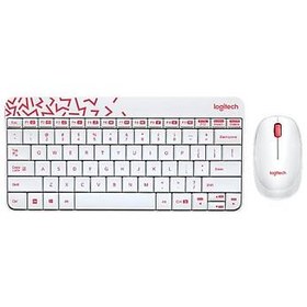 Resim Logitech MK240 Klavye Set Beyaz/Kırmızı 920-008214 