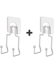 Resim Teknotel Yapışkanlı 2 Adet Kancalı Banyo Askısı Krom ST236 
