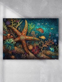 Resim Postermanya (pster2257) Etnik Su Altı Dünyası Hayvan Poster - Afiş - Dekoratif Duvar Posteri 90 x 130 