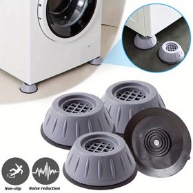 Resim 1/2/4 Adet Anti-Vibrasyon Çamaşır Makinesi Pedleri - Kaymaz Evrensel Destek Tabanı Mat Sönümleyiciler Buzdolabı için Stand, Gürültü Azaltma Plastik Ayak Pedi 