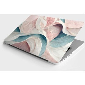Resim Laptop Sticker Bilgisayar Notebook Pc Kaplama Etiketi Lüks Mermer Pastel Pembe 