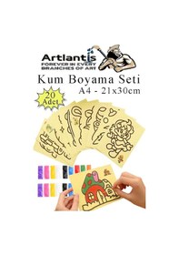 Resim Kum Boyama Seti 20 Adet 20x30 Cm A4 Boyutunda Büyük Boy Kaliteli Kum Boyama Çalışması Tuz Boyama Etkinlik 
