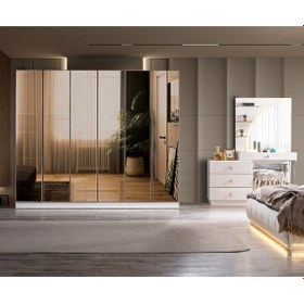 Resim Kelebek Yatak Odası Takımı Gardırop Bej 