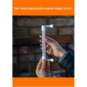 Resim Letsii Yapıştırılabilir Dış Mekan Termometresi 50°c ile 50°c Hassas Ölçüm 