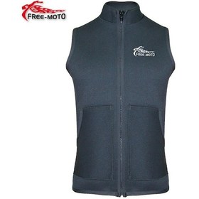 Resim Free-Moto Motorsikletçi Cepli Dik Yaka Neopren Yelek 
