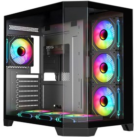 Resim Frisby FC-9550G 850W 80+ Bronze 7x120MM ARGB FAN Mid Tower ATX Siyah Gaming (Oyuncu) Kasa 