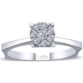 Resim Lova 0,80 Karat Tektaş Görünümlü Pırlanta Yüzük - 1070111 