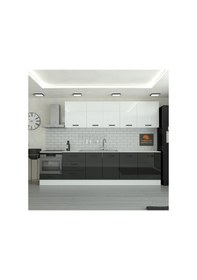 Resim 300 Cm Mutfak Dolabı Mdf Kapak Tezgah Dahil Yrkn310 99 Siyah 