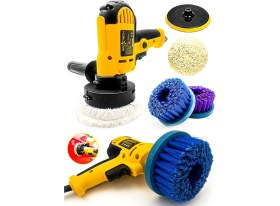 Resim Proxtech Araç, Koltukyıkama 6kademe Devir Ayarlı Zımpara Parlatma Pasta Cila Polisaj Makinası + Fırça Hediye 