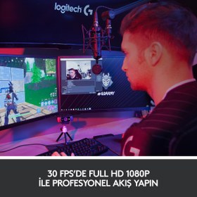 Resim logitech C922 Full HD 1080p Yayıncılar için Profesyonel Web Kamerası - Siyah 