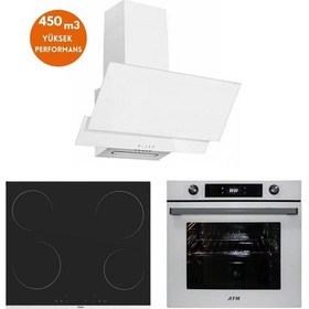 Resim Ferre Ve Afm Tech MS261 + FM7701 + FM3301 Ej Vitro. Elektrikli Dijital Ankastre Set 