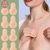Resim 10'lu Paket Tek Kullanımlık Göğüs Kaldırma Bantları - Görünmez Yapışkan, Ultra İnce ve Nefes Alabilir, Sarkan Göğüse Karşı, Dikişsiz Giysi Altı, Düz Renk, Moda Temel Parçası, Cilt Dostu Yapıştırıcı, Destekleyici İç Çamaşırı, Hafif Destek, Meme Ucu Kaplama, Şık Kadınlar için Moda Esansiyeli 