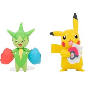 Resim Pokemon Battle 2'li Figür Seti-2 Pıkachu + Roselıa Pokemon 