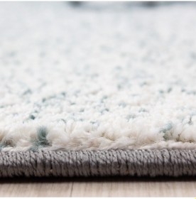 Resim Yuvarlak Soft Yumuşak Çocuk Odası Halısı Sevimli Yumurcak Fil Ve Yıldız Desenli Gri Mavi Beyaz Mavi 