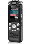 Resim Createtech 8gb Hd Ses Kaydedici, Gürültü Önleyici Çift Mikrofonlu Metal Kasa, Sesle Aktif Kayıt Cihazı 