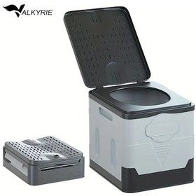 Resim Valkyrie Seyyar Portatif Tuvalet Katlanır Tekne Karavan Kamp Araba Tuvaleti 