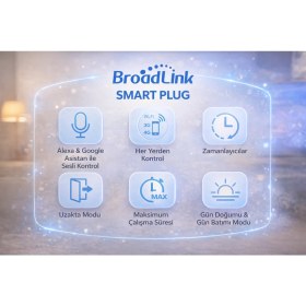 Resim EyluX Shop Akıllı Kablosuz Sesli Komutlu Zamanlayıcı Wifi Akıllı Priz Telefon Kontrollü Priz 