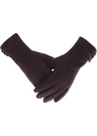 Resim Kışlık Kore Tarzı Kadife Içlikli, Ters Dönmeyen Isıtıcı Eldiven (Yurt Dışından) 