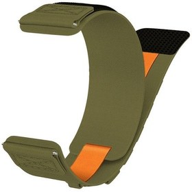 Resim Galaxy Watch 42mm Zore Krd-112 20mm Orbital Örgülü Halat Tasarımlı Naylon Kumaş Hasır Kordon-turuncu 