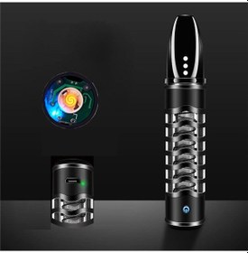 Resim Usb Şarj Edilebilir Küçük Kül Tablası, El Sigara Tutucu, Kül Düşürmez, Siyah Siyah 