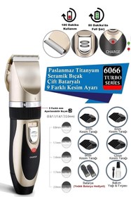 Resim Janva 6066 Seramik Bıçaklı Pro Şarjlı Saç Sakal Tıraş Makinesi 9 Farklı Kesim Ayarı (yedek Bataryalı) 