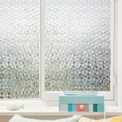 Resim Banyo Kapıları ve Pencereleri için Statik Yapışkanlı Buz Cam Filmi, Gizliliği Sağlarken Işığı Geçirmeye İzin Verir. 