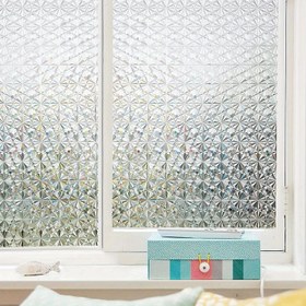 Resim Banyo Kapıları ve Pencereleri için Statik Yapışkanlı Buz Cam Filmi, Gizliliği Sağlarken Işığı Geçirmeye İzin Verir. 