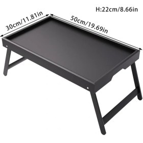 Resim Gateesat Siyah Katlanır Bambu Masa Yatak Başüstü Sehpa Laptop Tepsi Depolama Siyah 