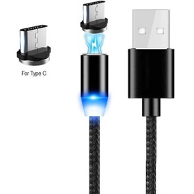 Resim Microcase Type C Manyetik Uçlu Mıknatıslı Şarj Kablosu 1 Mt Siyah Al2530 