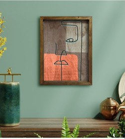 Resim Bk Home Picasso Style Tasarımlı Doğal Masif Ahşap Çerçeveli Tablo (551089916) 