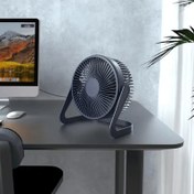 Resim Mini Sessiz Elektrikli Fan, Ev, Ofis, Yatak Odası için USB Masa Fanı - Dayanıklı Plastik, Ayarlanabilir Başlıklı Yerden Tasarruf Sağlayan Tasarım, Ev Ofisi ve Yurt Kullanımı İçin İdeal, Ofis Masa Aksesuarı | Modern Masa Fanı | Ayarlanabilir Fan Başlığı, Masa Fanı 