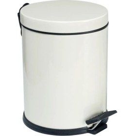 Resim Zethome Paslanmaz Kapaklı Banyo Çöp Kovası Ofis Çöp Kovası 3 Lt Beyaz 