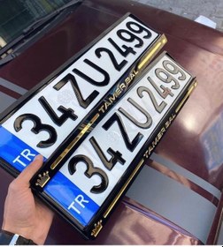 Resim Kral Ultra Lüx Parlak Pleksi Takmatik Plakalık Ön-arka Takım 