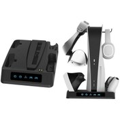 Resim Psvr2 / Ps5 Gamepad Koltuk Şarj Cihazı İçin Ekran Işığı Çok Fonksiyonlu Isı Dağılımı Tabanı 