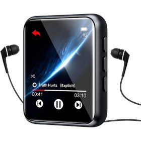 Resim SWOFY 32 GB MP3 1.8inç çalar, Bluetooth 5.0, taşınabilir MP3 çalar, tam dokunmatik ekran ve hoparlör 