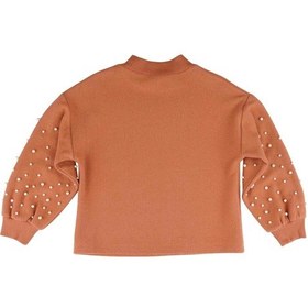 Resim Bestkids Kız Çocuk Balon Kollu İnci Detaylı Sweatshirt 001 