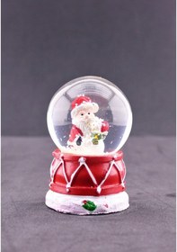 Resim Kardan Adam Ve Noel Baba Mini Işıklı Yılbaşı Kar Küresi 6.5 Cm 