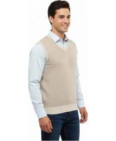 Resim Çizgi Triko Erkek V Yaka Süveter Çelik Örgü Regular Kalıp 5206h Bgl-st04841 Taş 