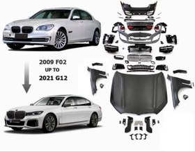 Resim Bmw F01 / 7 Serisi (2013-2015) Arası Makyajlı Kasa Uyumlu G12 Facelıft Body Kit / Xenon Farlı Model 