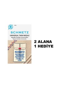 Resim Schmetz Nervür Çiftli Ev Tipi Dikiş Makine İğnesi 2.5 Mm 