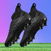 Resim Preppy Sports Fashion Çizgili Desen Futbol Ayakkabıları, Kaymaz, Aşınmaya Dayanıklı, Süper Tutuş, Ayak Bileği Koruma, Bağcıklı Kapanış, Üst, Kumaş İç ve Taban, TPU Taban, 14 Yaş Üstü Gençler İçin, Tüm Mevsimler İçin Eğitim, Top Oyunu, Spor 