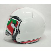 Resim Shiro Yarım Kask Shiro Master White Güneş Vizörlü 