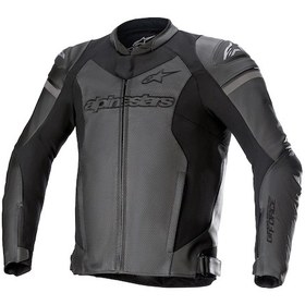 Resim Alpinestars GP Force AF Deri Korumalı Yazlık Motosiklet Montu Siyah 