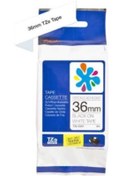 Resim Brother TZe-S261 Beyaz üzerine Siyah Güçlü Yapışkanlı Laminasyonlu Muadil Etiket 